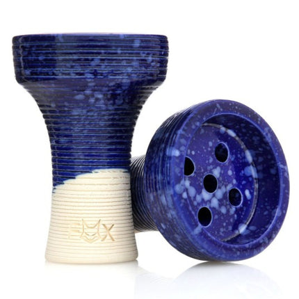 Dark Blue Fox Killer Bowl - Tall Hookah Bowl with Glazed Finish
