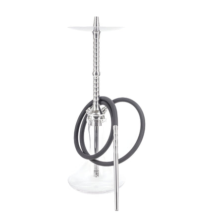 Fully assembled DSH Wave Hookah with black hose and Russian-style base
