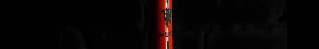 Close-up of MUFC logo on the red shaft of the Mexanika MUFC Hookah