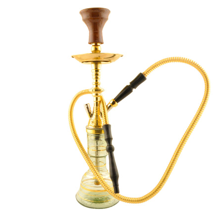 Close-up of the stem and hose connection on the shisha