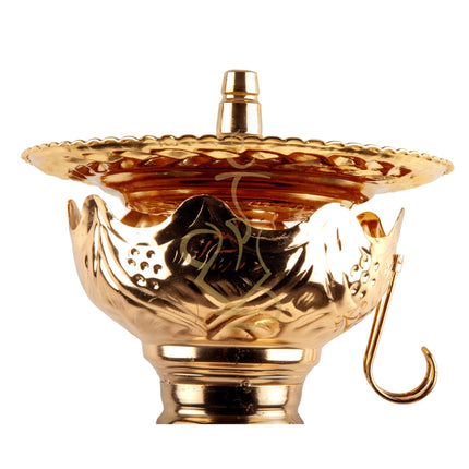 Bottom half of Khalil Mamoon Ice Dana Gold Hookah, detailed design on vase