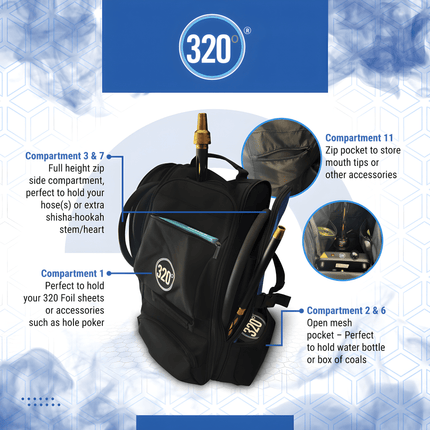 320° Hookah Travel Bag – Shisha Storage Backpack Bag | The Premium Way