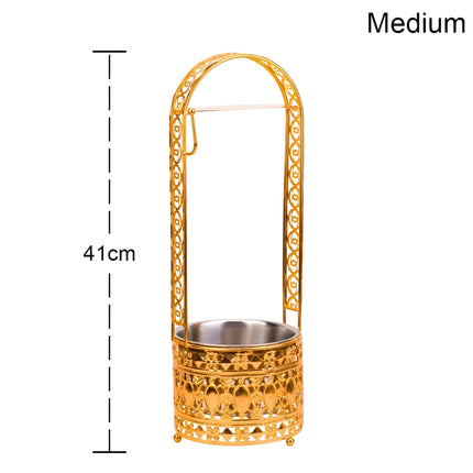 Medium Gold Essentials Shisha Charcoal Holder - 41cm