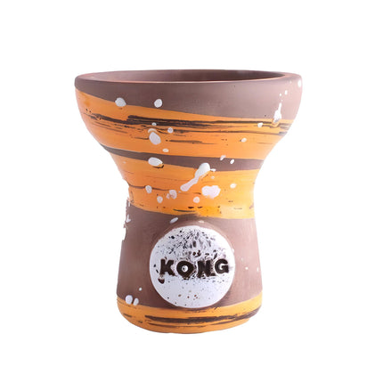 Kong Turkish Boy Orange Hookah Bowl standing position displaying the sturdy design and stylish look.