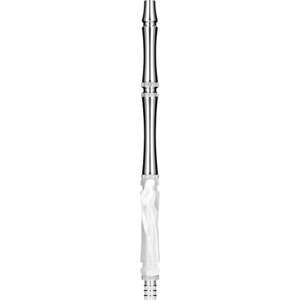 Moze Stainless Steel Shisha Mouthpiece - Full View with Wavy Frosted Finish