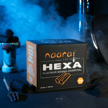 Naara for Shisha Charcoal | Hexa Charcoal | The Premium Way