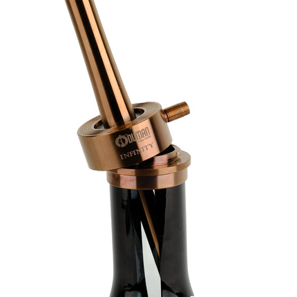 Oduman Infinity Hookah - Black Glass with Bronze Body