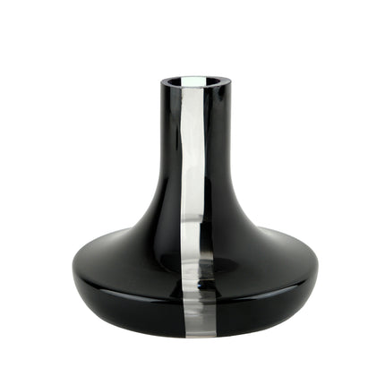 Oduman Infinity Hookah - Black Glass with Silver Body