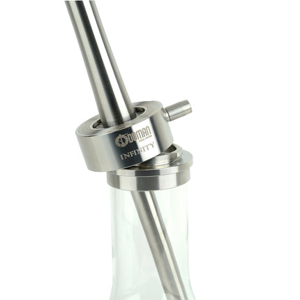 Oduman Infinity Hookah - Clear Glass with Silver Body