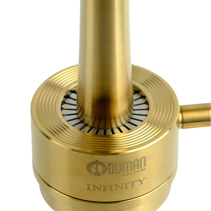 Oduman Infinity Hookah - White Glass with Gold Body