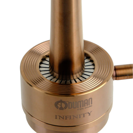 Oduman Infinity Hookah - Clear Glass with Bronze Body Shisha | The Premium Way