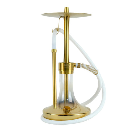 Oduman Infinity Hookah - Gold Glass with Gold Body Shisha | The Premium Way