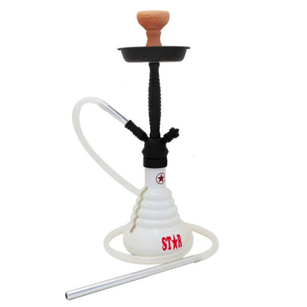 Amy Deluxe - Amy Deluxe - 4 Stars 410 Black on White Shisha Kit - The Premium Way