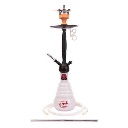 Amy Deluxe - Amy Deluxe - Cityscape 690 Black on White Hookah Set - The Premium Way