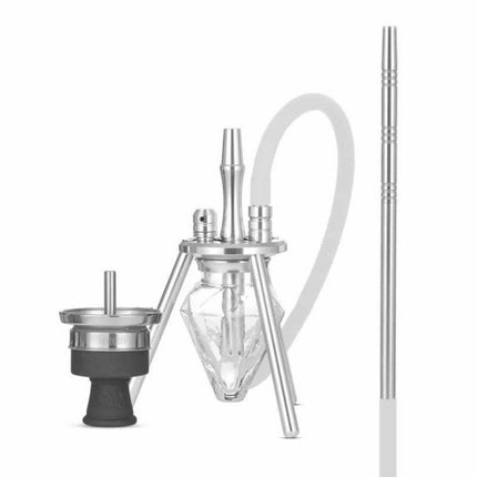 Amy Deluxe - Amy Deluxe - Luna SS - Small Stainless Steel Hookah 001.03 - The Premium Way