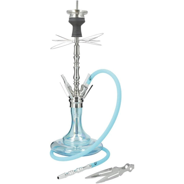 ARYF - ARYF Gloria 4 Shisha Multi-Hose Shiny Blue Complete Kit - The Premium Way