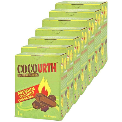 Cocourth - Cocourth Hexagon Coconut Shisha Charcoal - 60 Pieces - The Premium Way