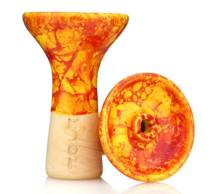 Moon - Moon Killer Marble Orange-Red Phnnel Hookah Bowl - The Premium Way