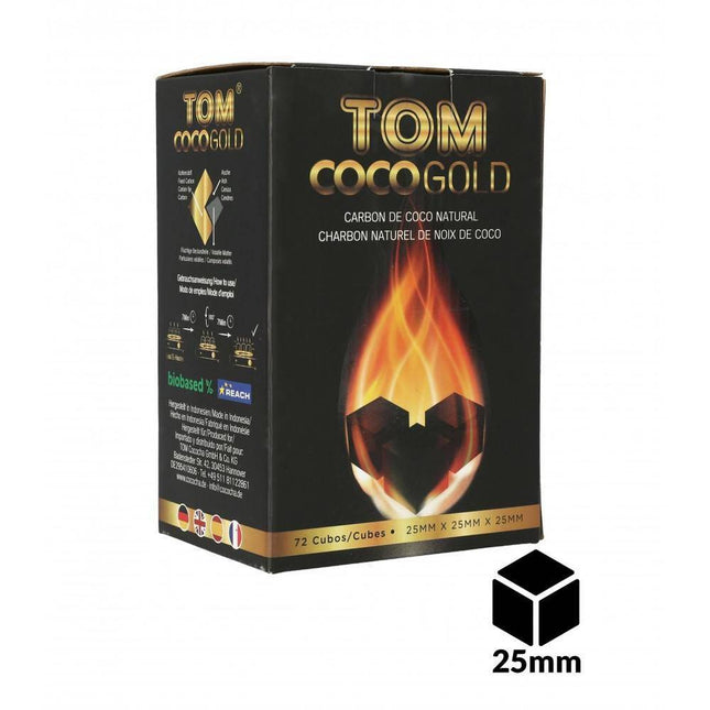 TOM - Tom Coco 25mm Gold Charcoal Cubes - The Premium Way